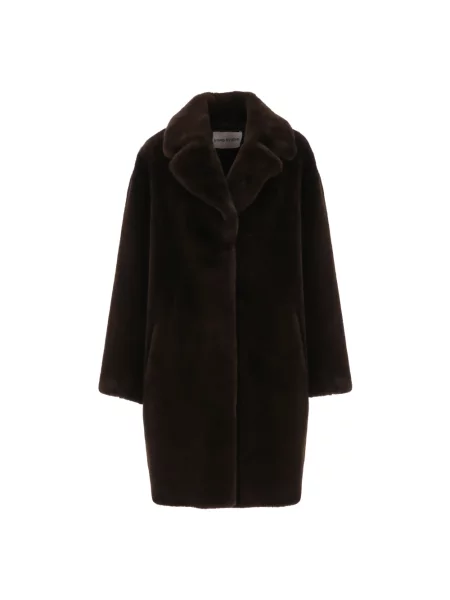 Stand Studio płaszcz Camille Cocoon Coat przejściowy oversize brązowy