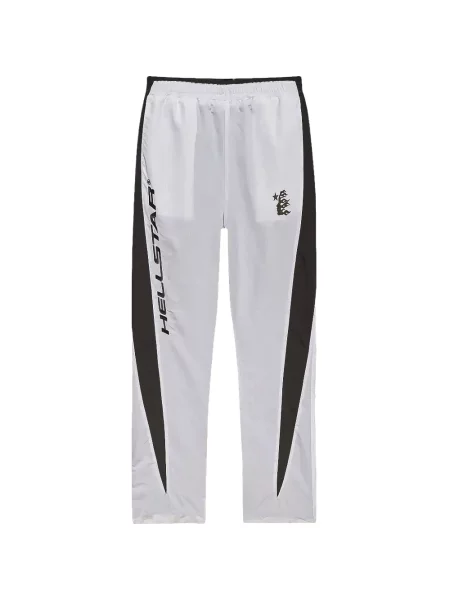 Pantaloni Hellstar cu imagine alergare alb