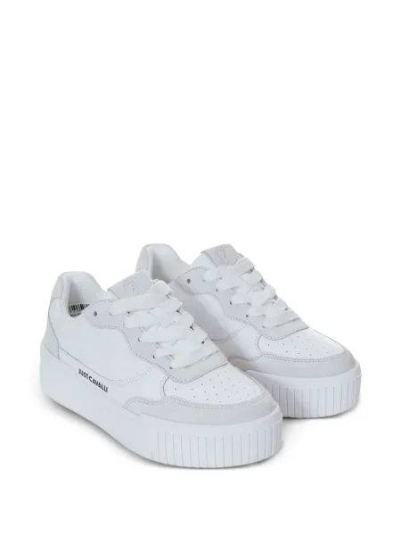 Sneakerși Just Cavalli cu imagine alb