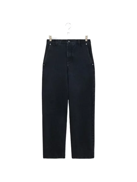 Blugi drepți Loewe din piele negru
