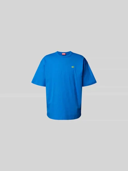 T-shirt z nadrukiem z logo Diesel niebieska
