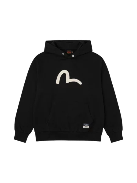Bluza z kapturem Evisu z nadrukiem czarna