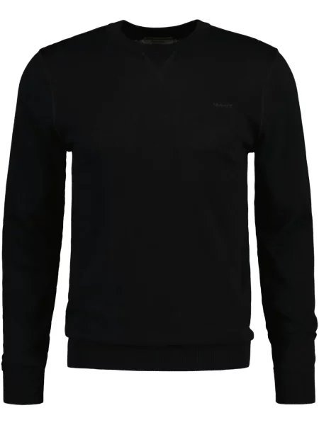 Pulover Gant cu broderie negru
