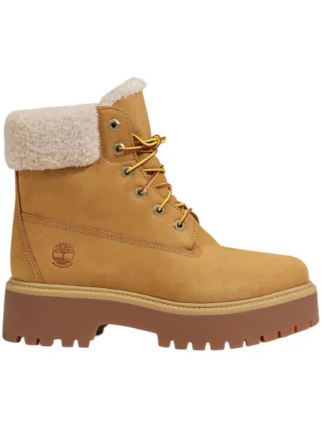 Impermeabil pantofi Timberland din nubuc cu platformă bej
