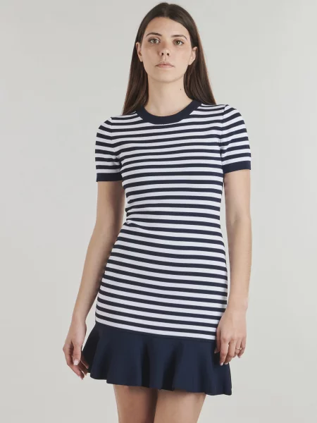 Rochie mini Michael Michael Kors cu dungi evazată