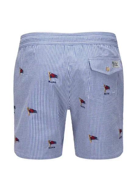 Pantaloni scurți Polo Ralph Lauren cu broderie albastru
