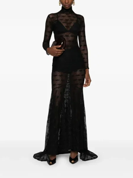Rochie maxi Atu Body Couture lungă de costum negru