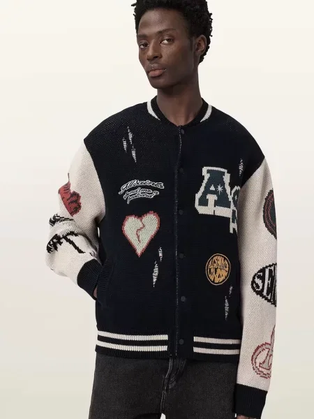 AllSaints cardigan pentru bărbați din CHASE negru