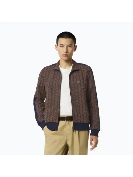 Pulover Lacoste de catifea maro