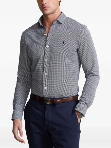 Matlasat tricou polo Polo Ralph Lauren cu decolteu rotund cu autograf roșu