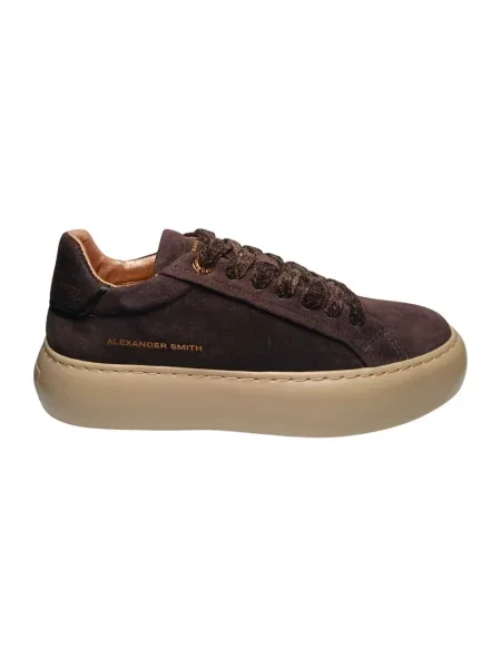 Sneakersy Alexander Smith skórzane brązowe
