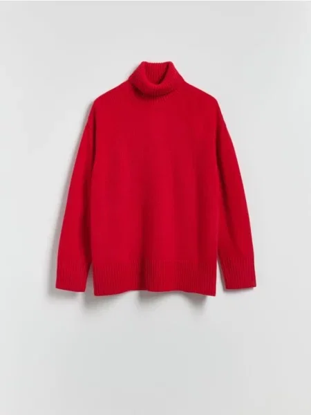 Reserved Водолазка з додаванням вовни червоний
