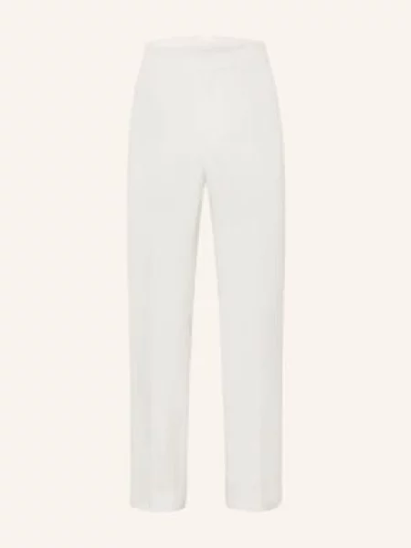 Ami Paris Spodnie Regular Fit Z Lnem beige beżowe
