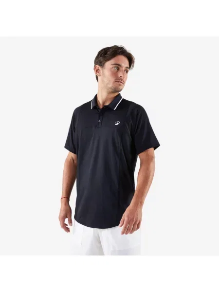 Koszulka polo do tenisa Artengo Dry czarna