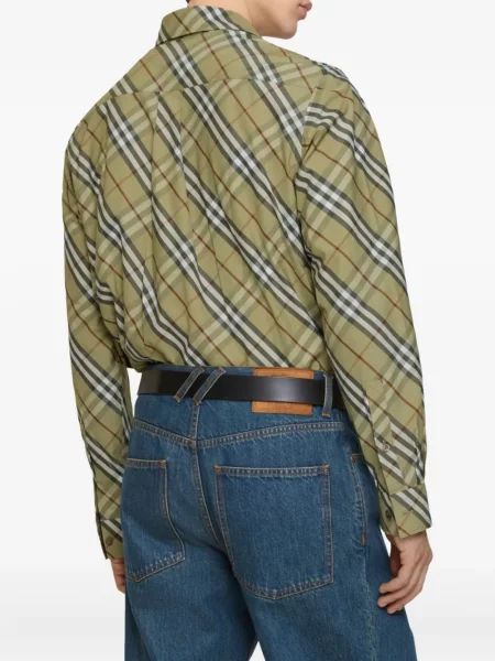 Kostkovaná košile Burberry zelená