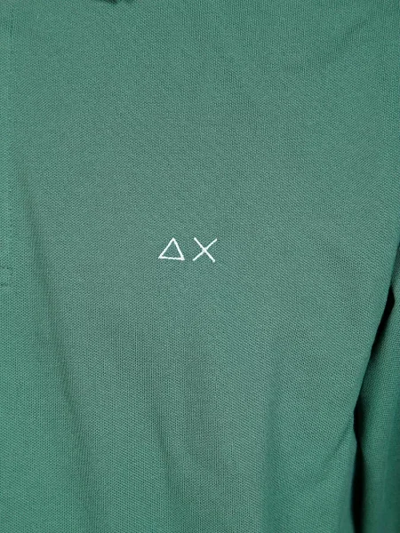 Tricou polo Sun68 cu broderie verde
