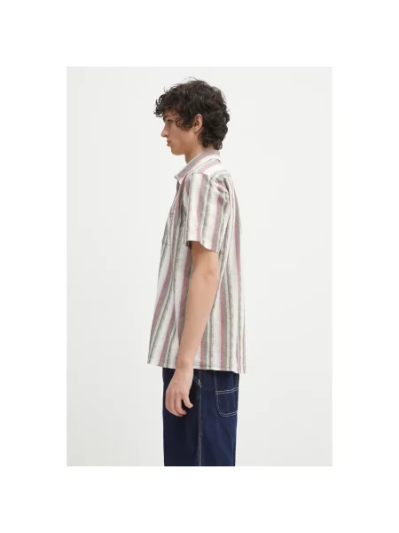 Barbour koszula Barbour Lipton Striped S/S Relaxed Fit Shirt relaxed z kołnierzykiem klasycznym zielony