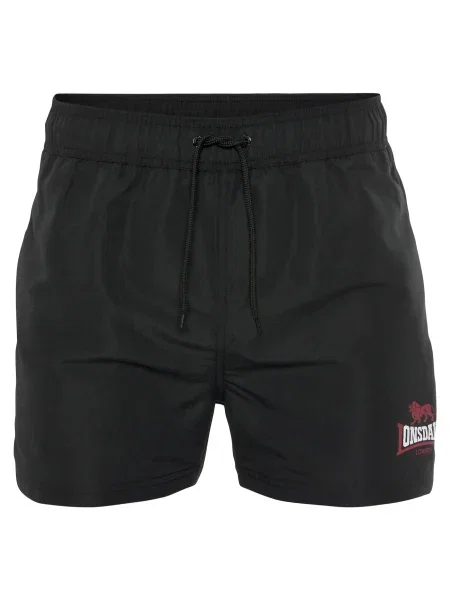 LONSDALE Șorturi de baie Kilstay sângeriu / negru alb