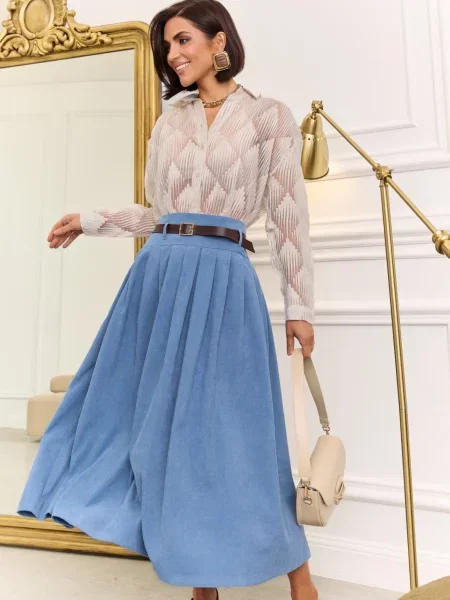 Спідниці Dressa оксамит блакитний