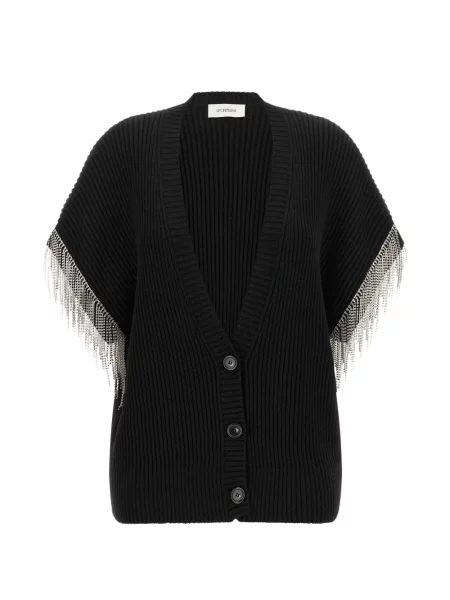 Жилетка Sportmax с ресни черно