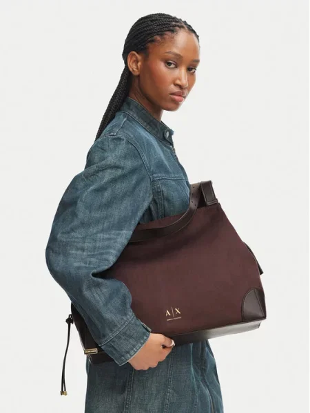 Torbica Armani Exchange smeđa