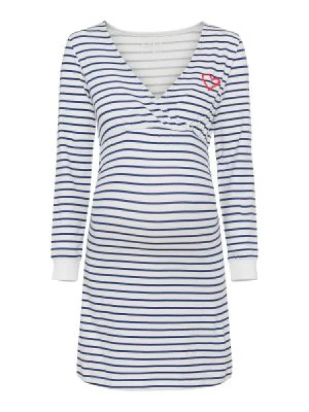 VIVANCE Spalna srajca Dreams modra bela