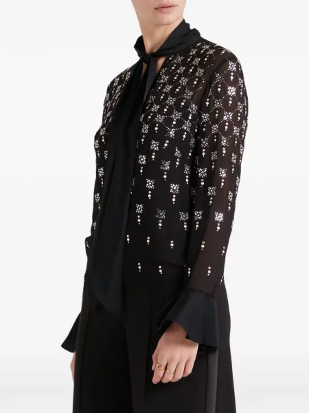 Bluză Temperley London cu funde negru