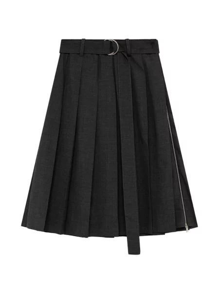 Cu centură fustă midi Msgm gri