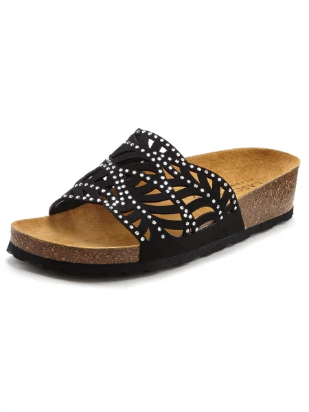 LASCANA Saboți / transparent negru