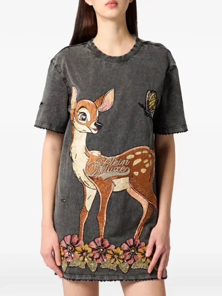 Mała mały sukienka mini Philipp Plein garniturowa szara