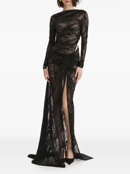 Rochie maxi 2310 Studio din dantelă de costum negru