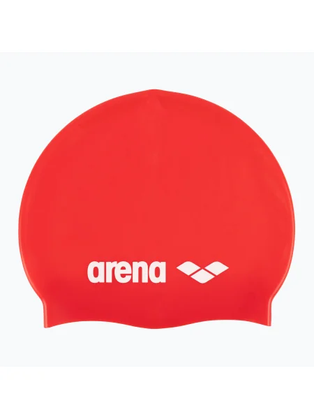Детска шапка за плуване arena Classic Silicone червена