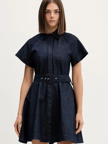 HUGO rochie evazată din denim Kastina