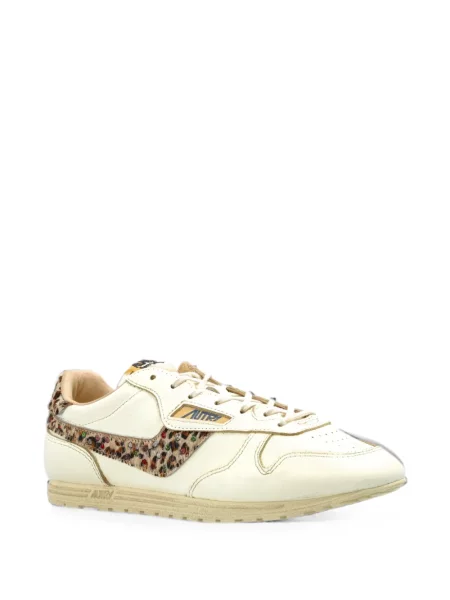 Sneakerși Autry din piele cu imagine cu model leopard