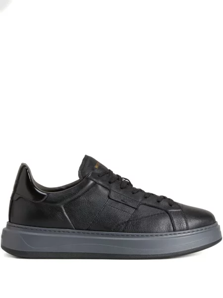 Sneakerși Woolrich din piele negru