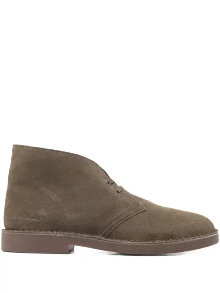 Botine Clarks Originals cu șireturi din piele de căprioară verde