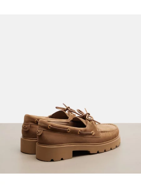 Pantofi loafer Gianvito Rossi din piele de căprioară maro