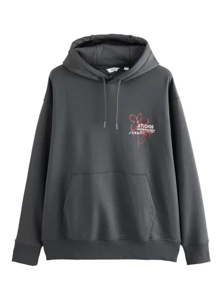 Next Majica antracit / rdeča bela