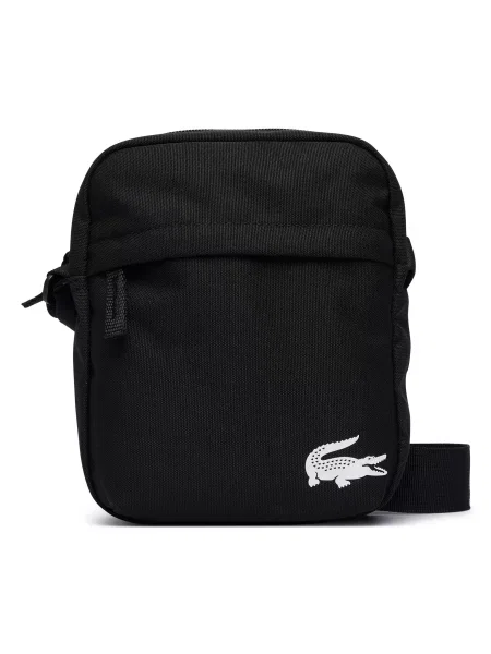 Taška cez rameno Lacoste čierna