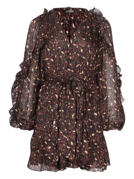 Mała sukienka mini Ulla Johnson z nadrukiem garniturowa czarna