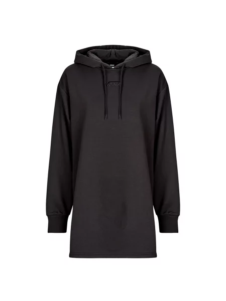 Obleka mini obleka Vans iz flisa črna