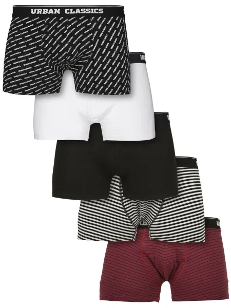 Urban Classics Boksarice burgund / črna bela