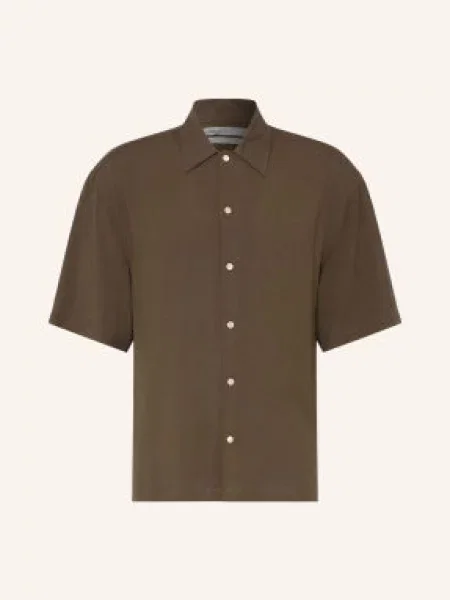 Allsaints Košile S Krátkým Rukávem Archer Comfort Fit olivová