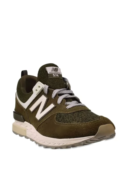 Papuci New Balance din piele de căprioară negru