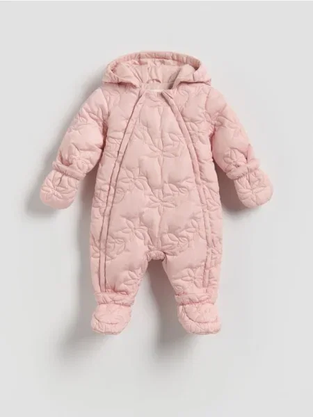 Reserved Salopetă căptușită roz-pudră roz