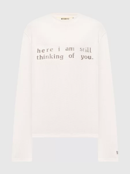 Лонгслів I Am Still Thinking Of You кольору айворі Misbhv бежевий