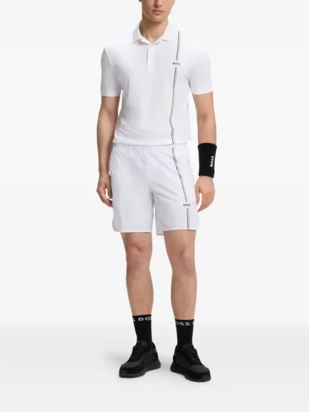 Polo Boss με σχέδιο λευκό