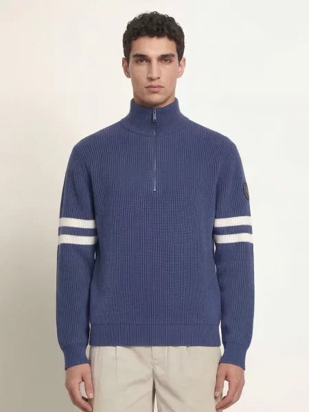Canada Goose Svetr Troyer Mckinney Z Merino Vlny / krémová modrá