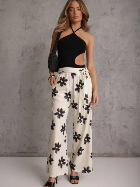 Pantaloni Oramare cu crem negru
