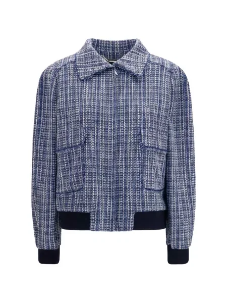 Geacă Kiton din tweed albastru